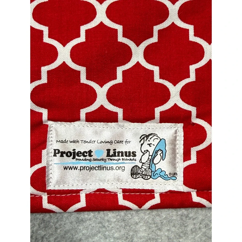 Project Linus Handmade Patchwork Baby Quilt Floral Polka Dot Tied Blanket 33x41